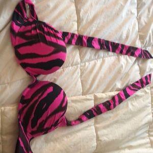 Pink & black leopard print small. Top only.
